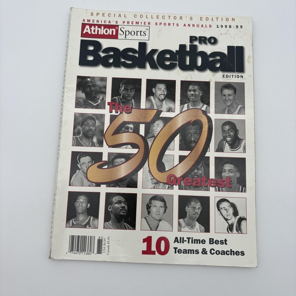 Vintage 1998 Athlon Sports Pro Basketball Magazine 50 Greatest Edition NBA